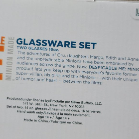 NIB Despicable Me Collectible Glassware Set of 2 Glasses - Picture 3 of 10
